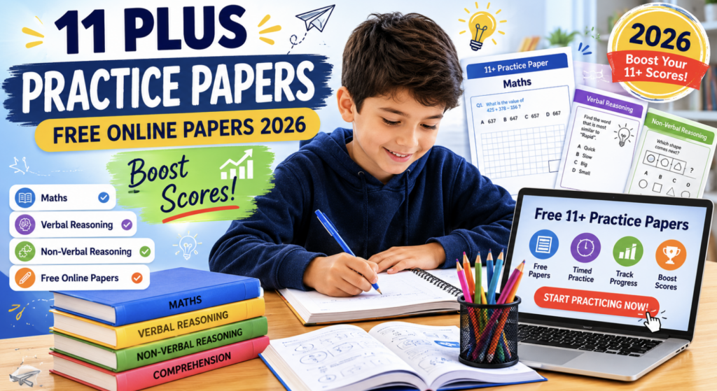 11 plus practice papers: Free Papers 2026 to Boost Scores