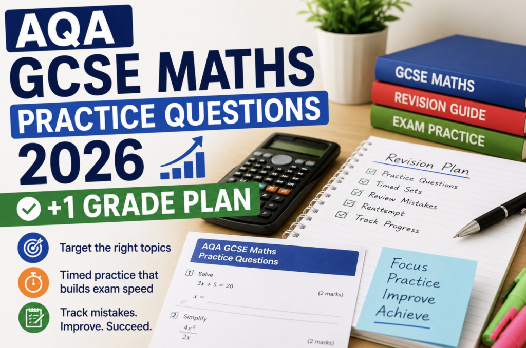 AQA GCSE maths practice questions 2026: +1 Grade Plan