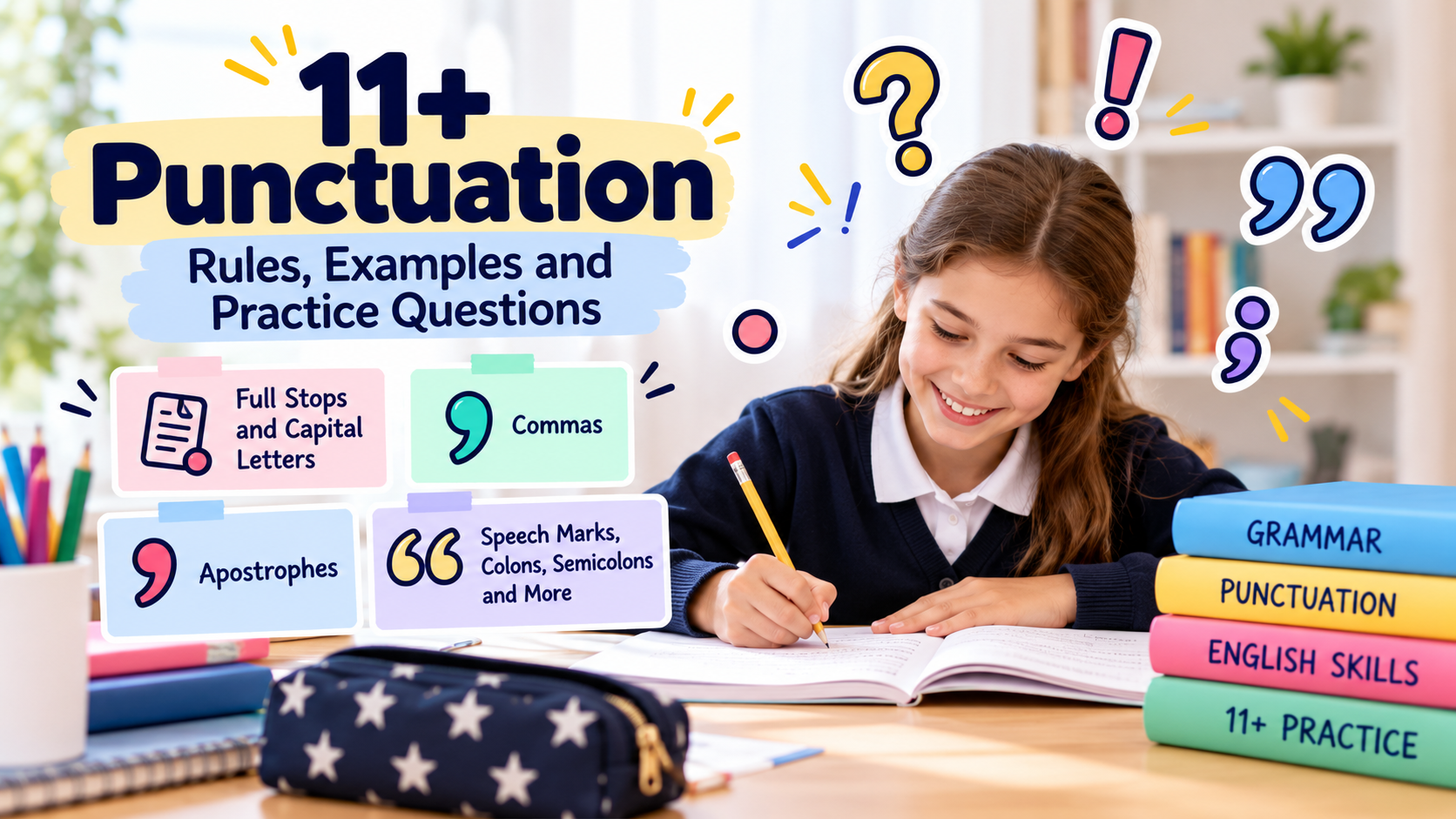 11+ Punctuation: Rules, Examples and Practice Questions